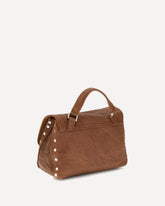 Postina Officina suede Top Handle Bag - BROWN | Base Blu