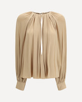 Open-back Blouse - BEIGE | Base Blu