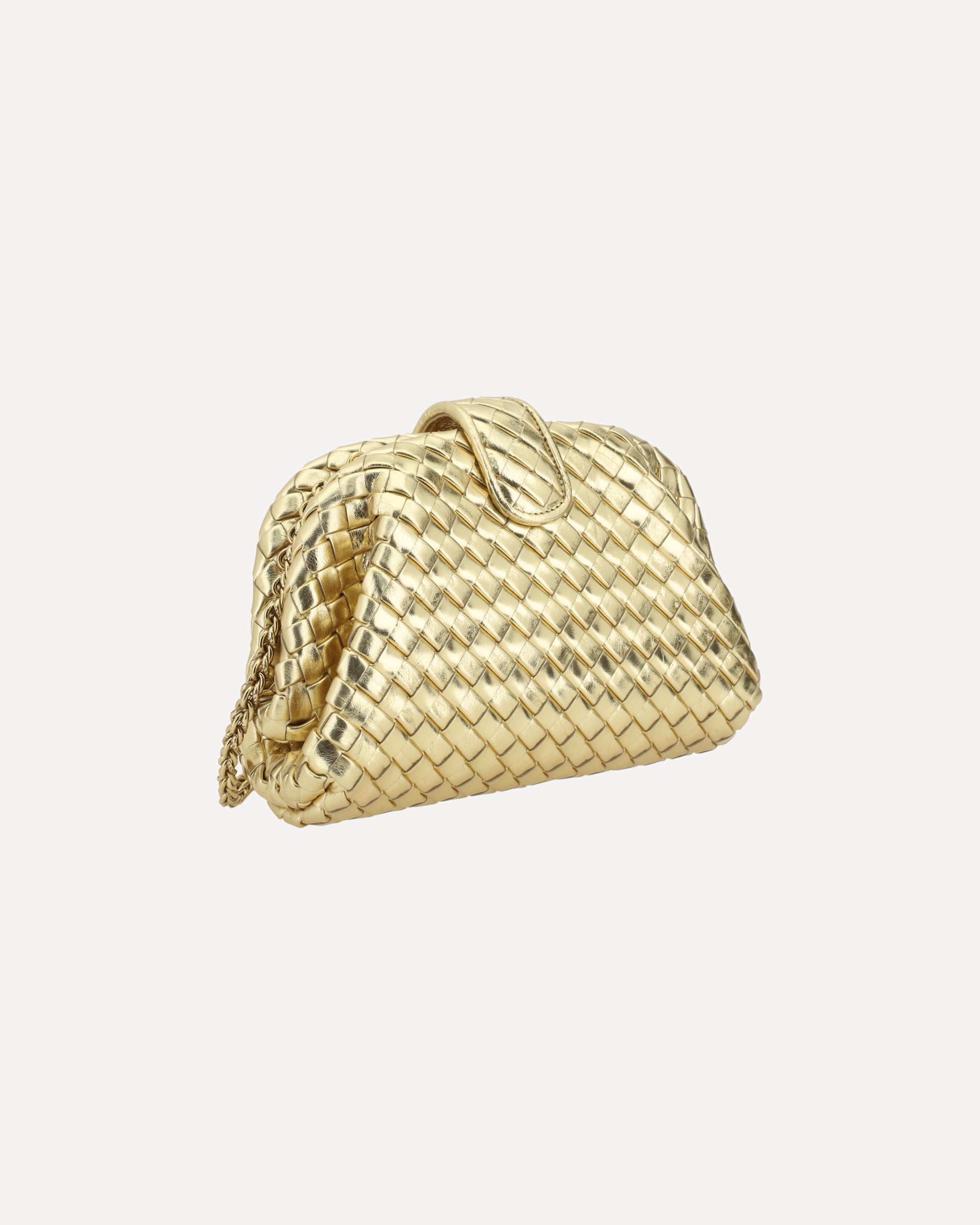 BOTTEGA VENETA Lauren 1980 Clutch GOLD | Base Blu