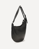 Borsa a Spalla Oyster grande in cuoio romano - NERO | Base Blu