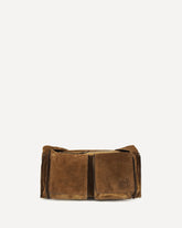 Utilitaire suede Shoulder Bag - BROWN | Base Blu