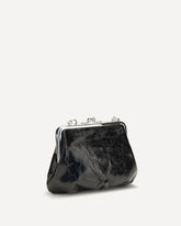 Granny Frame patent leather Handbag - BLACK | Base Blu