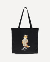Fox canvas Tote Bag - BLACK | Base Blu