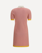 Abito corto aderente in cotone e seta FF - ROSA | Base Blu