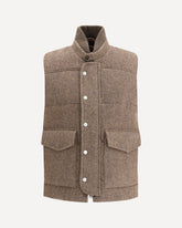 Padded wool Vest - BEIGE | Base Blu