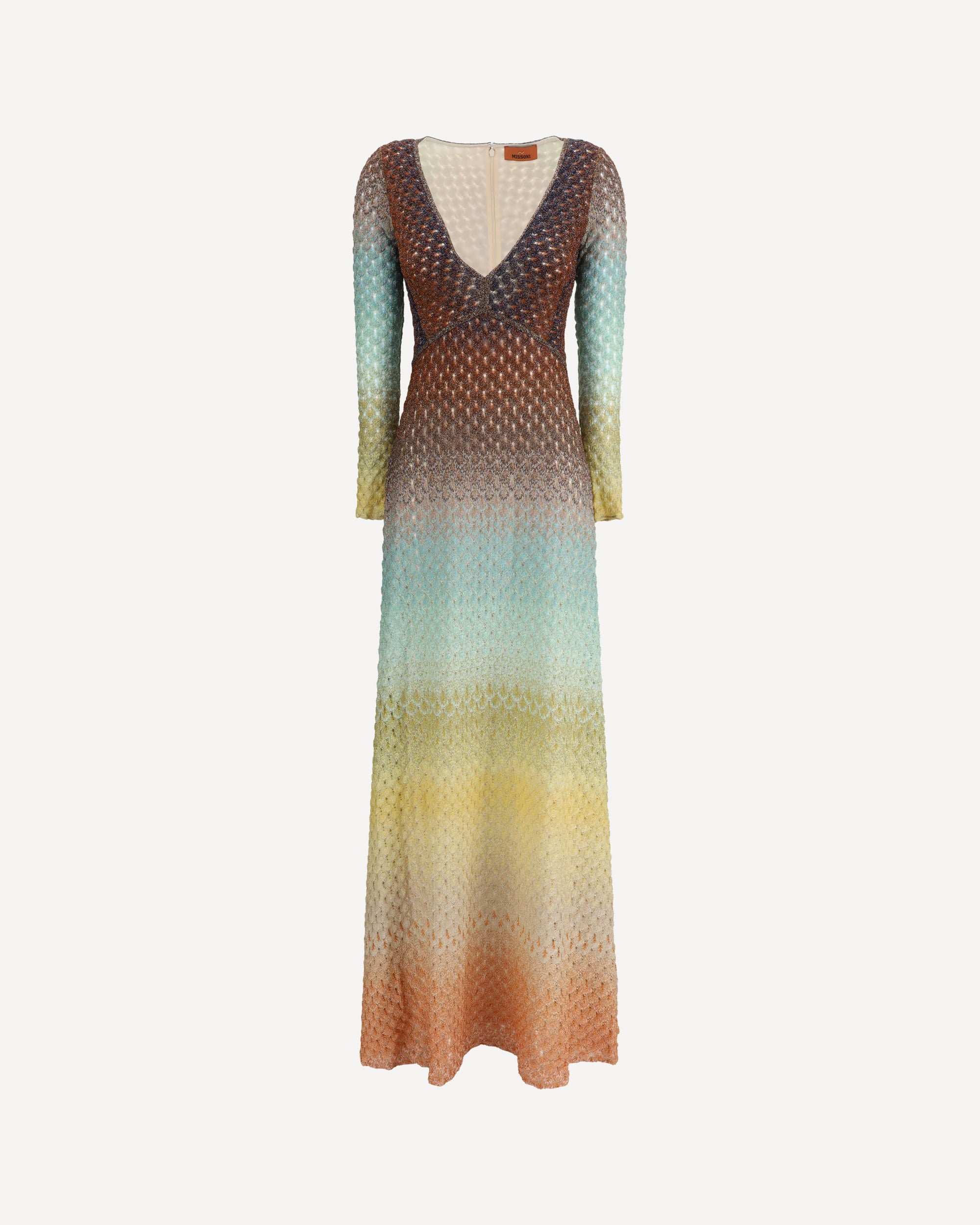 MISSONI Lurex long Dress MULTICOLOUR Base Blu - Main Image