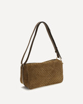 Half Horsebit Shoulder Bag - BROWN | Base Blu