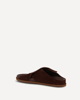 Danai Sandals with maxi velcro strap - BROWN | Base Blu