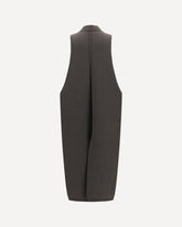 Long wool and shearling Vest - GREY | Base Blu