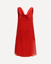 Draped lace Dress - RED | Base Blu