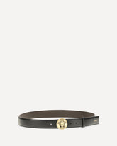 Medusa Buckle leather Belt - BLACK | Base Blu
