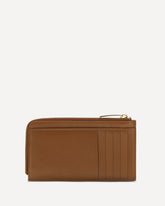 Intrecciato zip Card Holder - BROWN | Base Blu