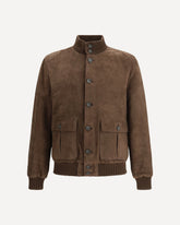 Suede Goat Leather Jacket - BROWN | Base Blu