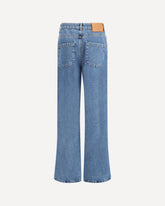 Jeans baggy Anagram in denim di cotone lavato - BLU | Base Blu