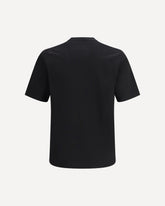 Cotton jersey T-shirt with embroidered logo - BLACK | Base Blu