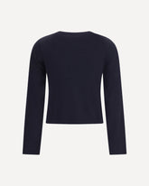 Long-sleeved crew-neck T-shirt n°451 Lisa - BLUE | Base Blu