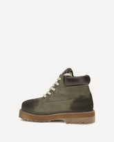 Strada Lace-Up suede Booties - GREEN | Base Blu