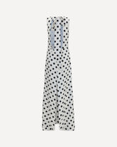 Sleeveless maxi Dress with back bow - WHITE | Base Blu