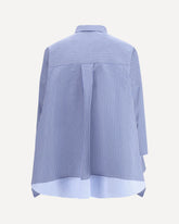 Striped poplin Shirt - LIGHT BLUE | Base Blu