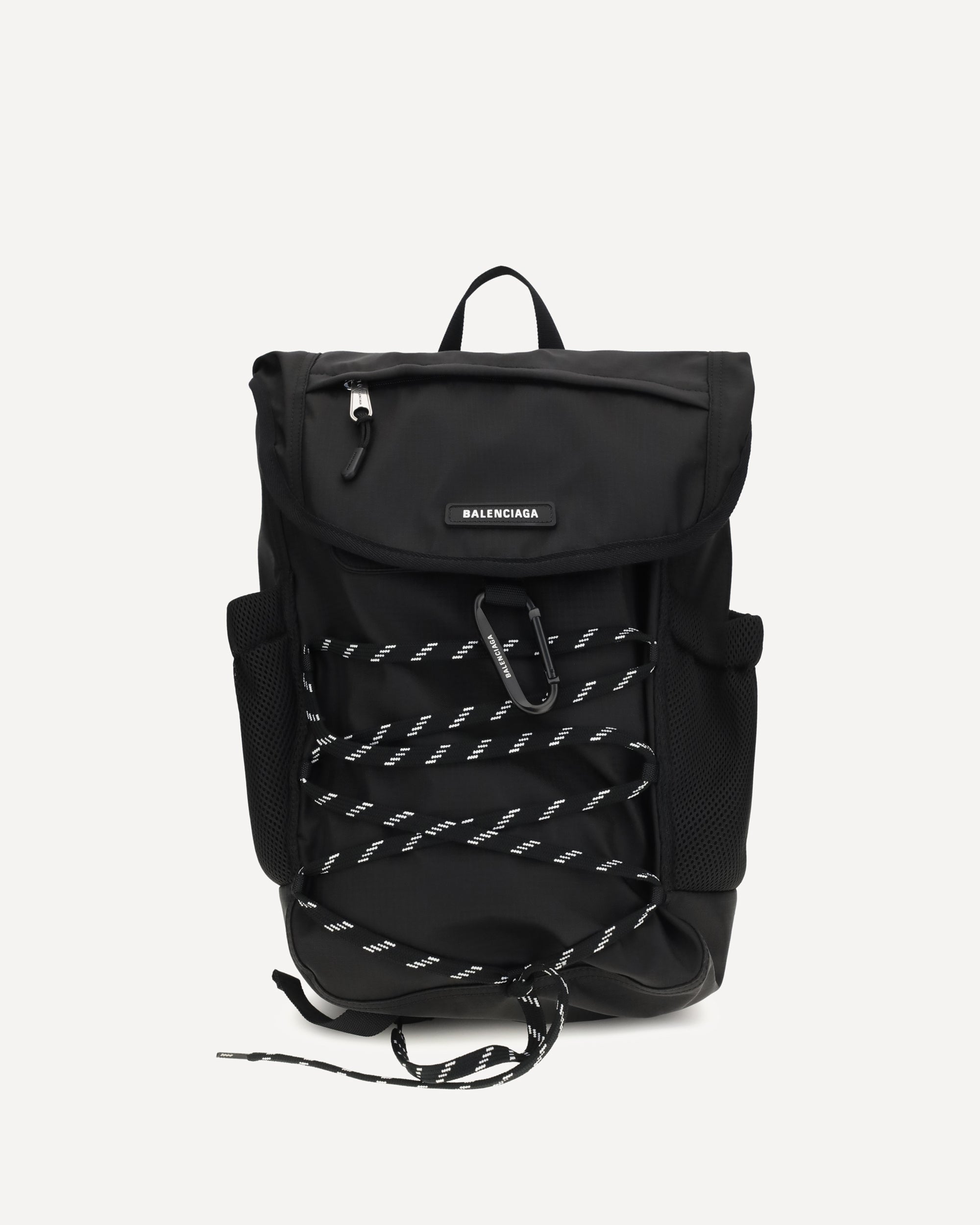 BALENCIAGA Metal carabiner detail Backpack BLACK | Base Blu