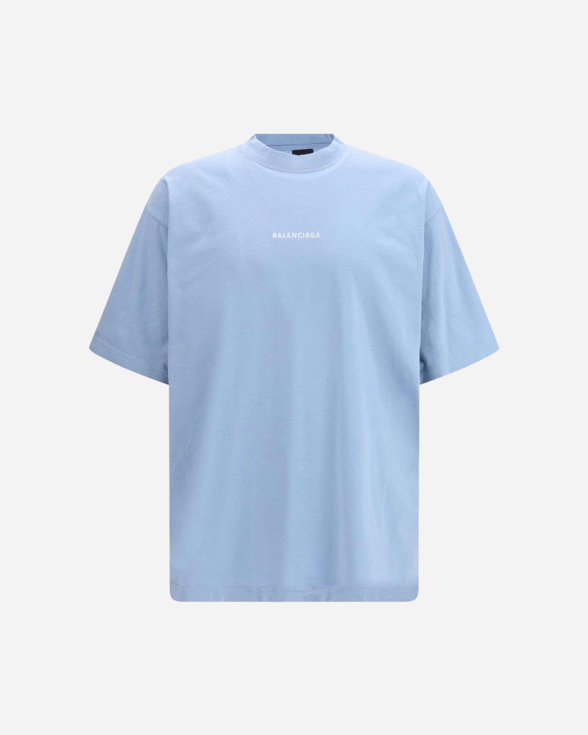 BALENCIAGA Back short-sleeve T-shirt LIGHT BLUE | Base Blu