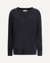 V neck Sweater - BLACK | Base Blu