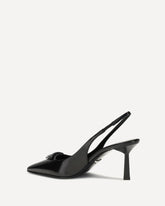 Decollété slingback in pelle - NERO | Base Blu