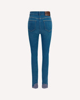 Fitted Jeans with lace details - LIGHT BLUE | Base Blu