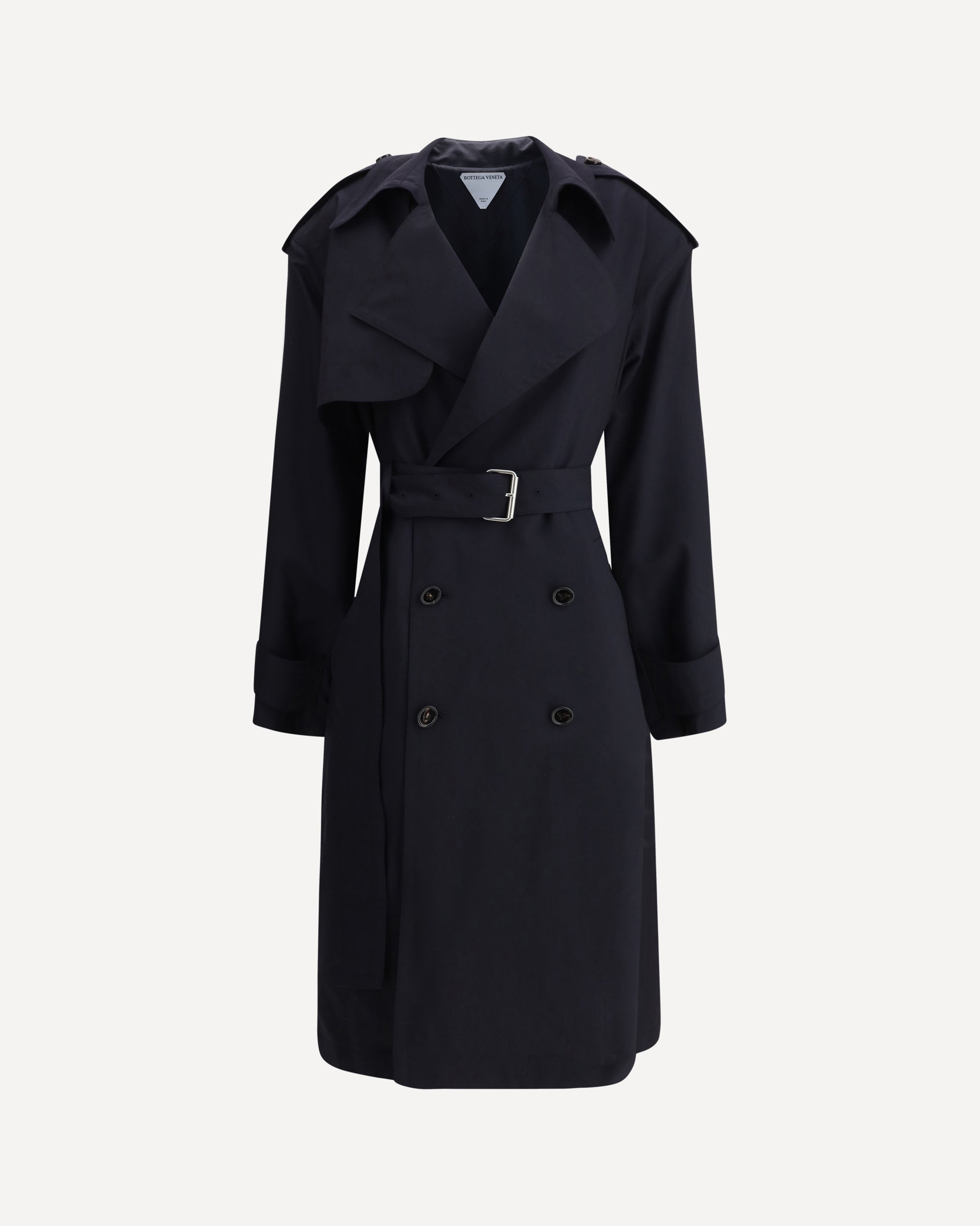 BOTTEGA VENETA Belted blue Trench Coat BLUE | Base Blu
