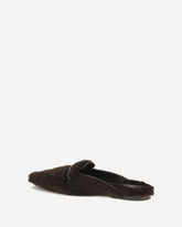 Ballerine in shearling con Precious Bar - MARRONE | Base Blu