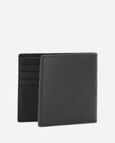 Leather Check Wallet - BLACK | Base Blu