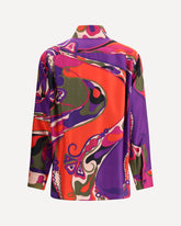 Silk Shirt with Abstract Print - MULTICOLOUR | Base Blu