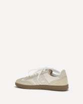 Sneakers Swan in pelle di daino  - CREMA  | Base Blu