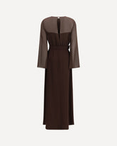 Long belted Dress - BROWN | Base Blu