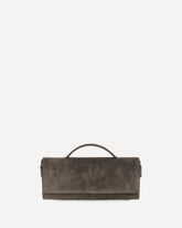 Essence suede Top-Handle Bag - BROWN | Base Blu
