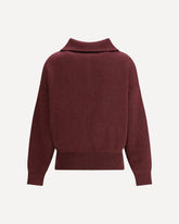 Cardigan Axelle in Cotone - BORDEAUX | Base Blu