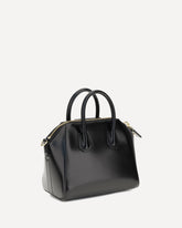 Antigona leather mini Handbag - BLACK | Base Blu