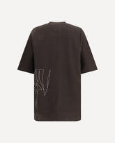 Oversized T-shirt Moncler + Rick Owens - BROWN | Base Blu