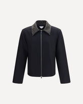 Giacca doppiopetto in lana strutturata - NERO | Base Blu