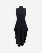 3D sculpted knit pointed Dress - BLACK | Base Blu