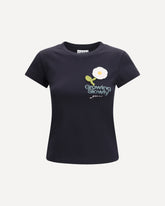 Embroidered T-shirt - BLACK | Base Blu