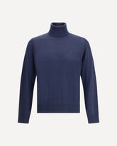 Virgin wool turtleneck Sweater - BLUE | Base Blu