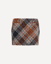 Jacquard Fabric Mini Skirt - MULTICOLOUR | Base Blu