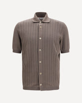 Cotton ribbed knit Shirt - BROWN | Base Blu