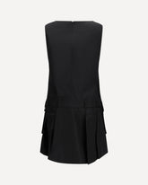 Duchesse Nylon Belted Mini Dress - BLACK | Base Blu
