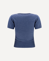 Bea wool Top - BLUE | Base Blu