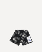 Wool Check Scarf - BLACK | Base Blu