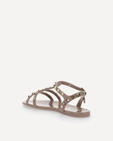 Rubber Rockstud Sandals - BEIGE | Base Blu