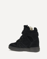 Wedge leather Sneakers IM3-GZ - BLACK | Base Blu