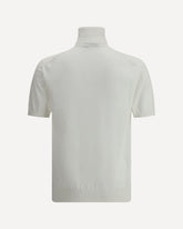 Short-sleeve turtleneck Sweater - WHITE | Base Blu